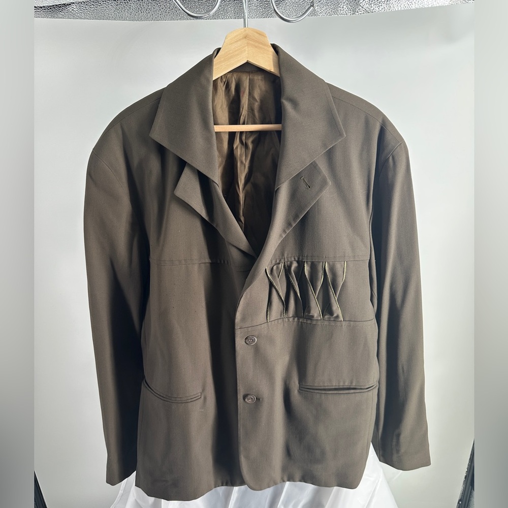 Giuliano Fujiwara green wool blazer
